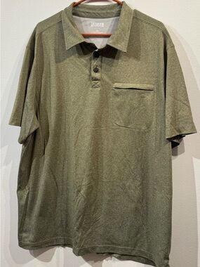 Men's Armachillo Cooling Relaxed Fit Polo Shirt Heathered olive green XL NWOT